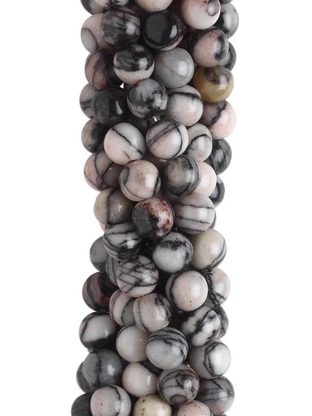 Natural Black Silk Stone Gemstone Beads Round 4mm Bulk Lot 50 pcs
